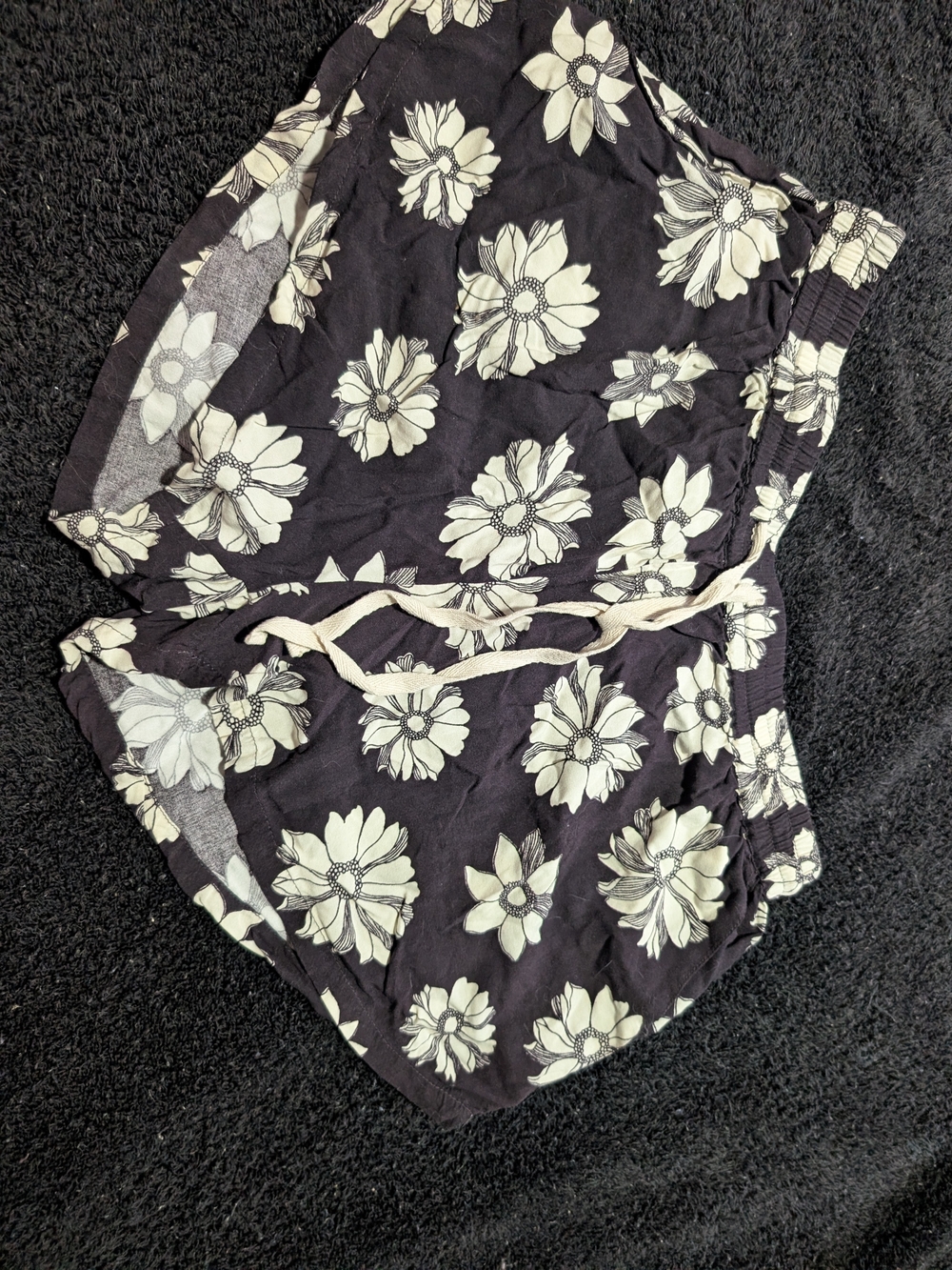 Billabong Black Floral Lounge Shorts